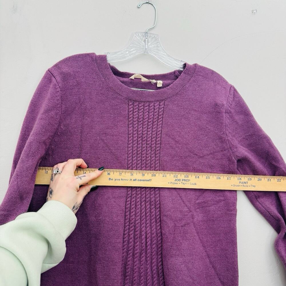 Soft Surroundings Purple Knit Long Sleeve Blouse Women’s Size M - Picture 4 of 7
